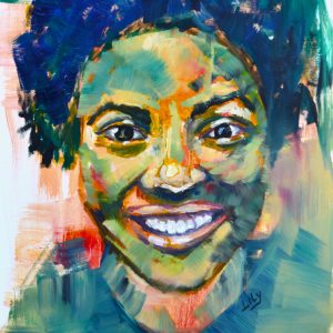 Portrail in Acrylic 42 x 56 cm