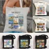 Monet Van Gogh Degas Klimt Painting Renoir Chagall Hokusai Matisse Art Collage Cute Gifts Women Canvas Tote Bag Cotton Handbags