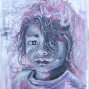 Girl Face. Acrylic 41 x 51 cm