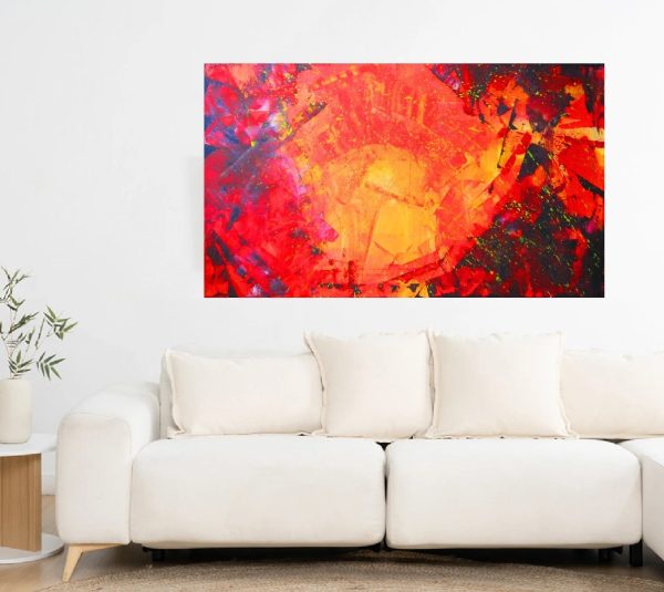 Vulcano. Acrylic Painting 80 x 126 cm - Image 2