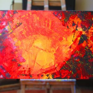 Vulcano. Acrylic Painting 80 x 126 cm