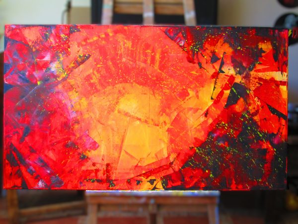 Vulcano. Acrylic Painting 80 x 126 cm