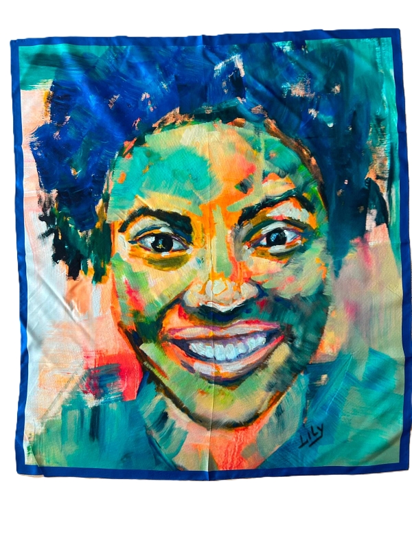 Scarf doble side printing. 66 x 74 cm 100% silk - Image 3